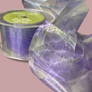 May Arts Varigated Floral Soft Shimmer Organza Ribbon - 2 Inch - 50 Yards